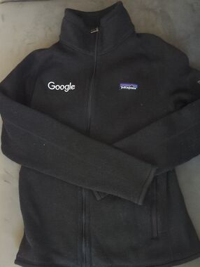 Patagonia Black Full-Zip Fleece Jacket with Google Embroidery